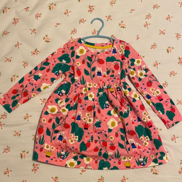 Mini Boden Kids' Strawberry Fun Jersey Dress(new) - Picture 4 of 4